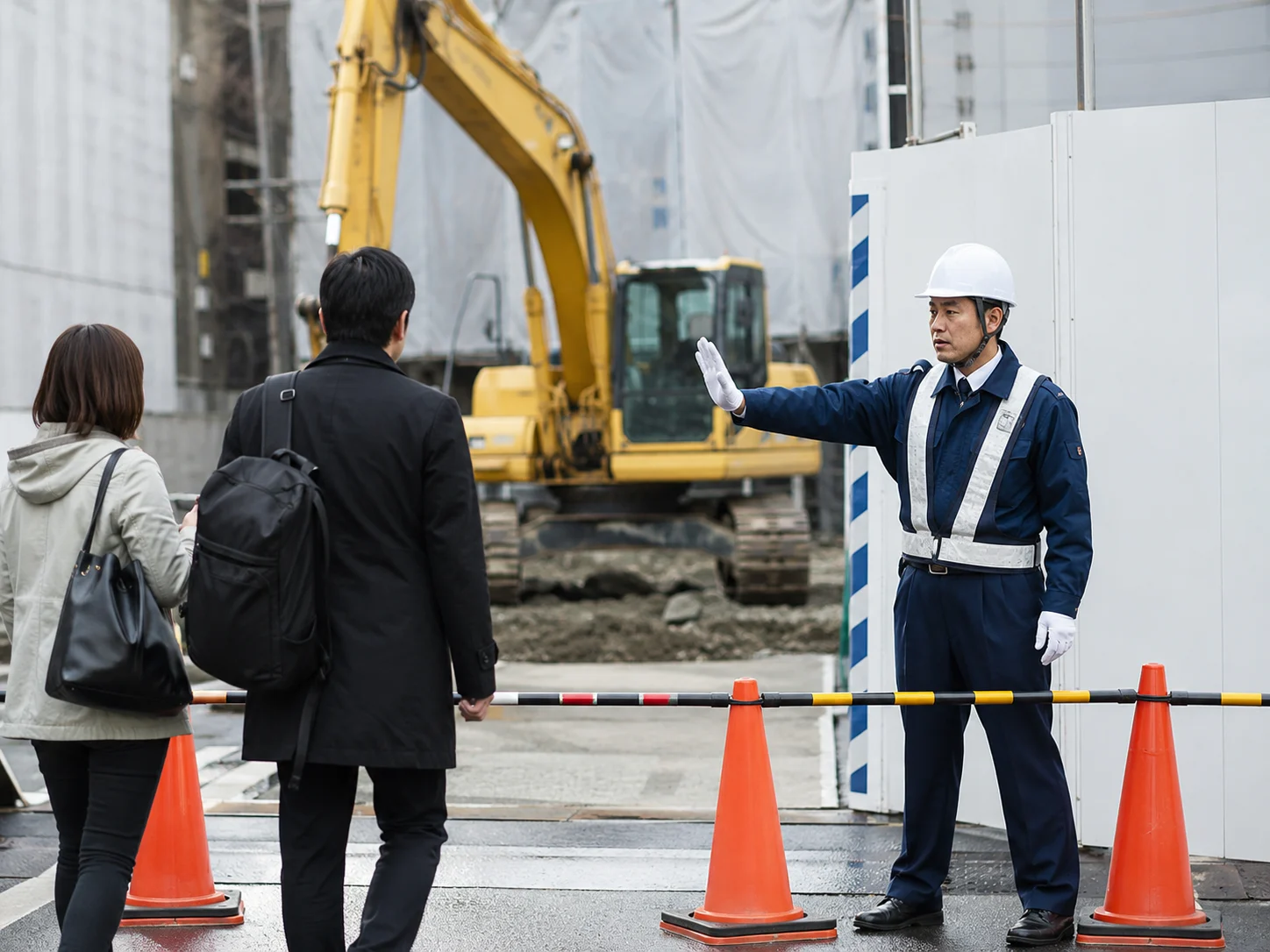 施設警備と現場安全管理のイメージ