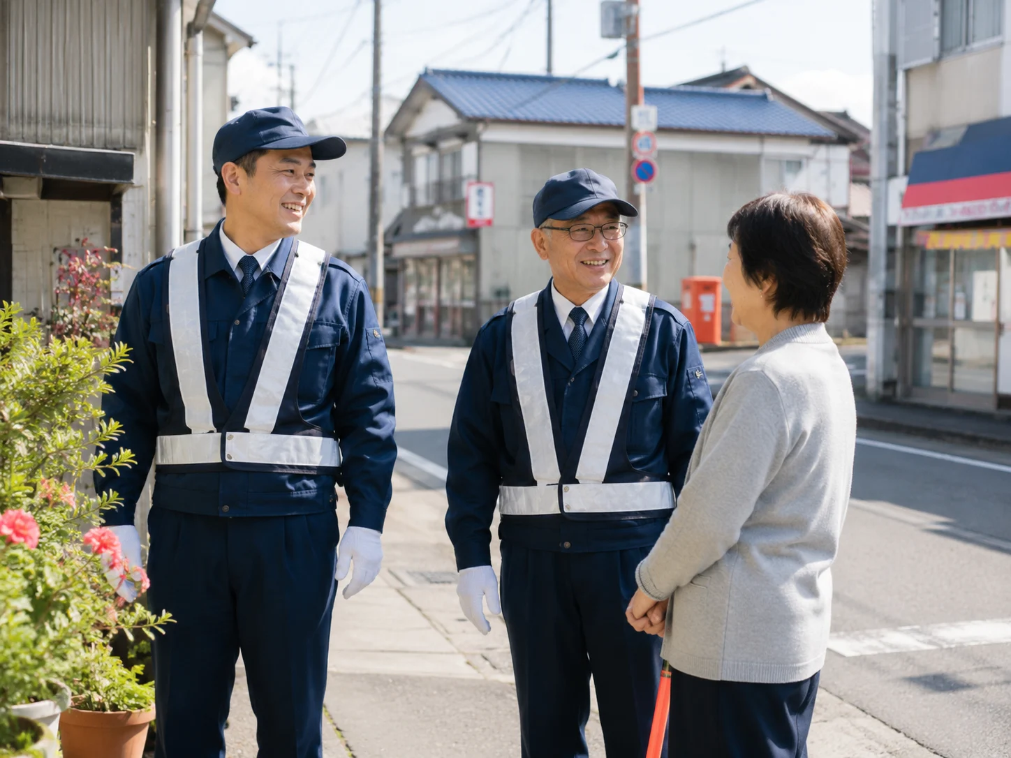 防犯パトロールと地域巡回のイメージ